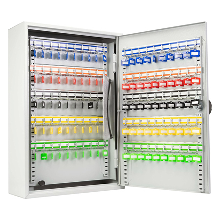 Barska 200 Position Adjustable Key Cabinet with RFID Lock, Gray