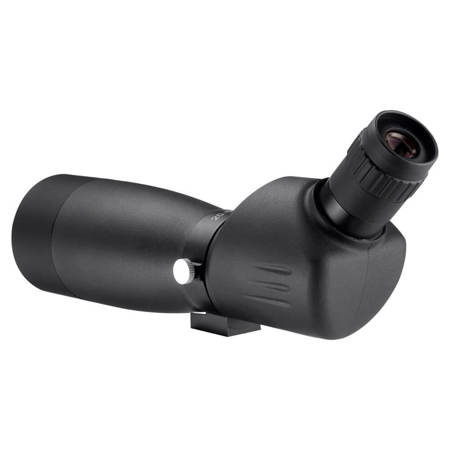 Barska 20-60x60 Colorado Spotting Scope, Angled View with Tripod, Matte Black