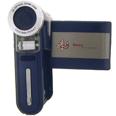 Bonica Snapper HDDV, 5.0MP 3x Optical Zoom, Digital Still/Media Camcorder with Silicone Skin and UW Housing, Waterproof to 180'