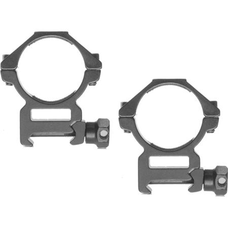 Barska 30mm Medium Aluminum Weaver Style HQ Mounting Ring, Matte Black, 2-Pack