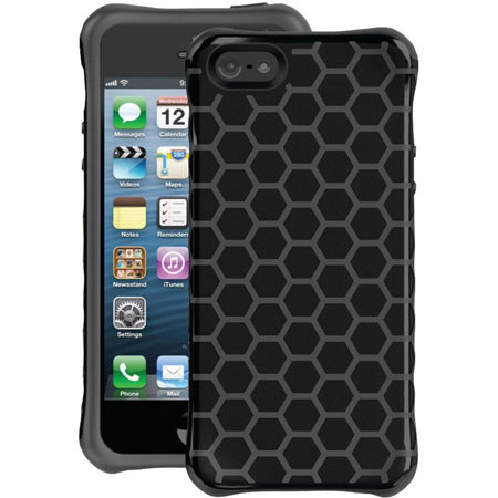 Ballistic Aspira Honeycomb Pattern Case for iPhone 5, Black /Dark Charcoal