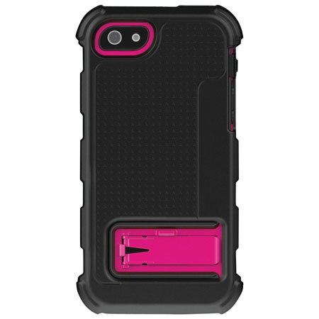 Ballistic Hard Core Series Case with Holster for iPhone 5, Black/Hot Pink