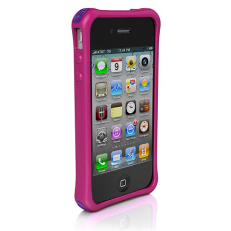 Ballistic Life Style Smooth Case f/iPhone 4/4S - Pink - w/Bumpers