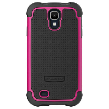 Ballistic Shell Gel Case for Samsung Galaxy S4, Black/Hot Pink
