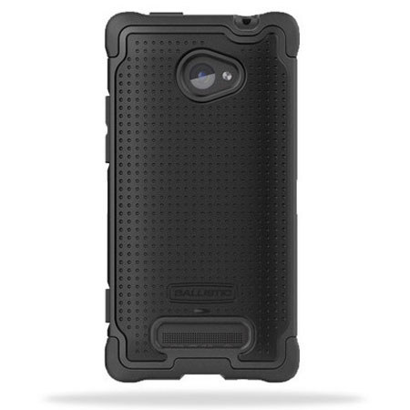 Ballistic Shell Gel Case for HTC 8X, Black/Black