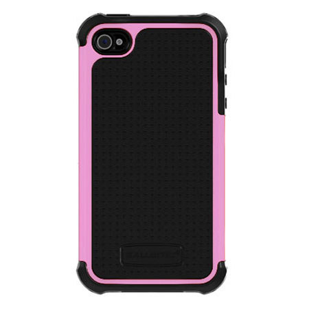 Ballistic Shell Gel (SG) Case for iPhone 4/4S - Black/Pink