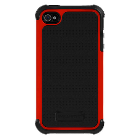 Ballistic Shell Gel (SG) Case for iPhone 4/4S - Black/Red