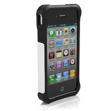 Ballistic Shell Gel (SG) Case for iPhone 4/4S - Black/White