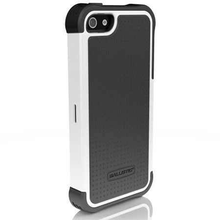 Ballistic Shell Gel Case for iPhone 5, Black/White