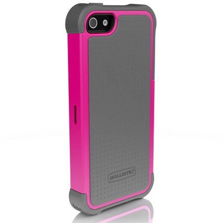 Ballistic Shell Gel Case for iPhone 5, Charcoal/Raspberry
