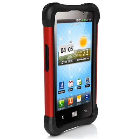 Ballistic Shell Gel (SG) Case for LG Spectrum - Black/Red