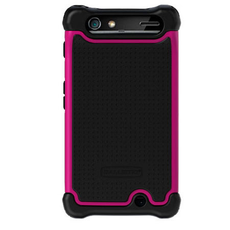 Ballistic Shell Gel (SG) Case for Motorola Droid Razor - Black/Pink