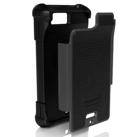 Ballistic Shell Gel Case for Motorola Droid X - Black/Grey