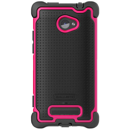 Ballistic Shell Gel Maxx Case for HTC 8X, Black/Hot Pink