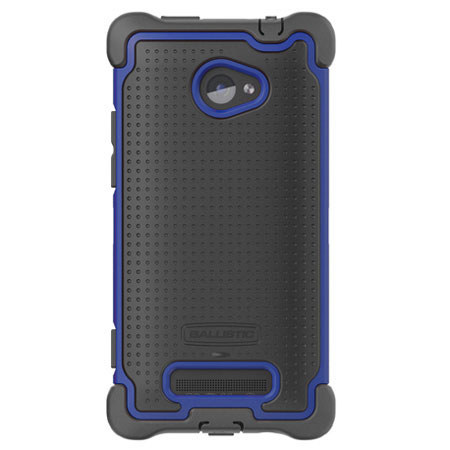 Ballistic Shell Gel Maxx Case for HTC 8X, Charcoal/Blue
