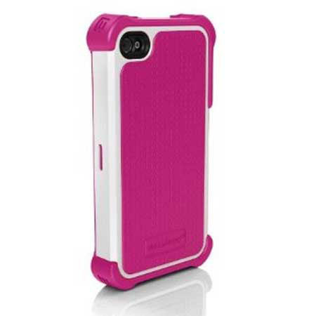 Ballistic Shell Gel Maxx Case for iPhone 4/4S, Hot Pink/White/Black