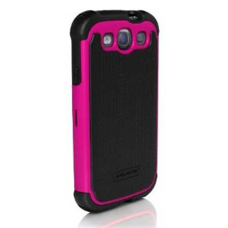 Ballistic Shell Gel (SG) Case for Samsung Galaxy S3, Black /Hot Pink