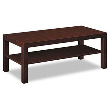 basyx by HON Laminate Occasional Table, 42w x 20d x 16h, Mahogany