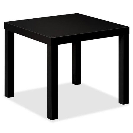 basyx by HON Laminate Occasional Table, 24w x 24d x 20h, Black
