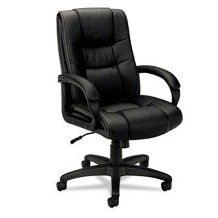 basyx by HON VL141 Executive High-Back Chair, Black Vinyl