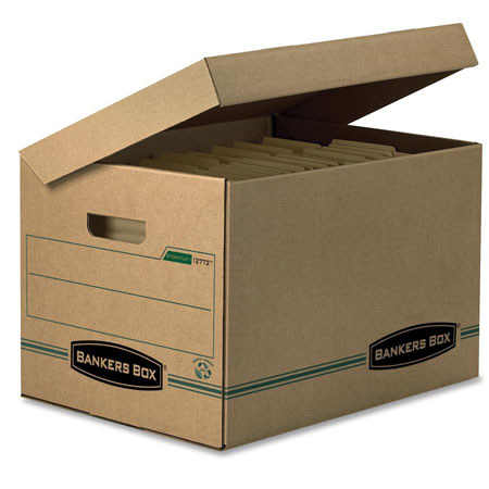 Bankers Box Recycled Stor/File Box, Letter/Legal, Flip-top Lid - Pack of 12