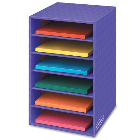 Bankers Box 6 Shelf Organizer, Purple