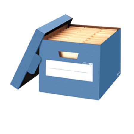 Banker Box Stor/File Decorative Storage Box, Letter/Legal, Cornflower Blue - 4Pk