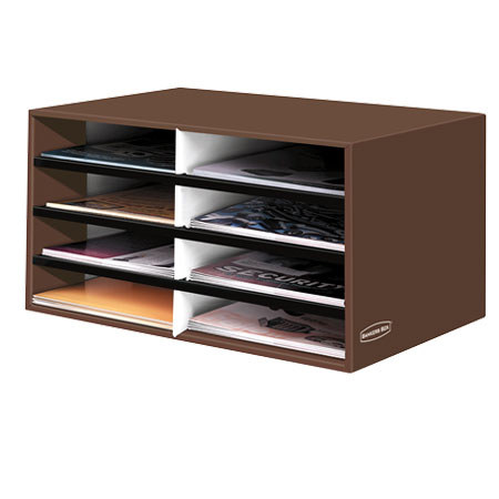 Bankers Box Literature Sorter, Letter Size, Mocha Brown - Pack of 3