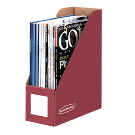 Bankers Box Persimmon Red Magazine File, Letter Size - Pack of 6
