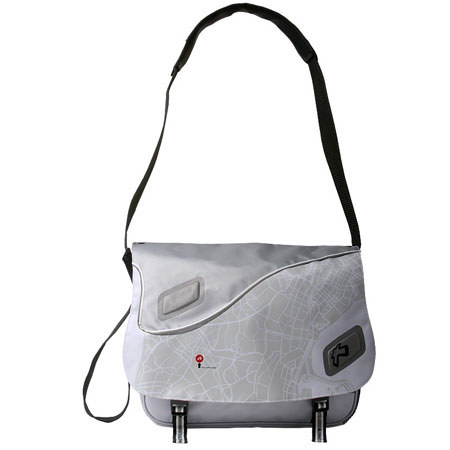 Boblbee Tokyo 17 inch Messenger Bag, White / Silver