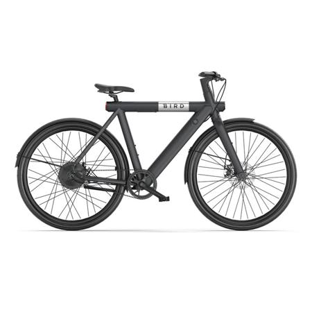 BirdBike A-Frame eBike with 50mi Max Operating Range & 20mph Max Speed, Black