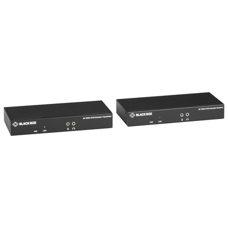 Black Box KVX Series 4K HDMI Single Head KVM CATx Extender Kit, 328' Range