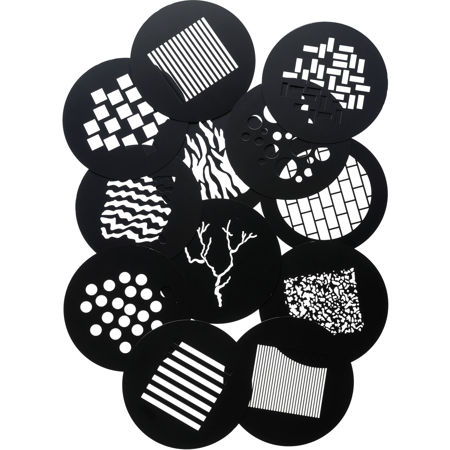 Broncolor Gobo Set for Profil Spot Flash Head, 12-Pieces