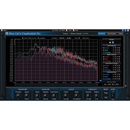 Blue Cat Audio FreqAnalyst Pro Software Plug-In, Electronic Download