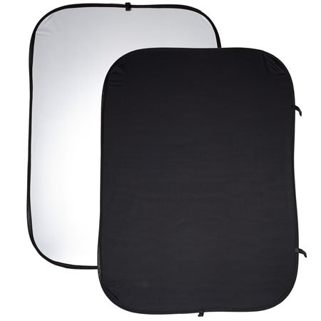 Flashpoint 60" x 78" Collapsible Black/White Backg