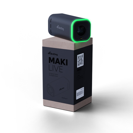 BirdDog MAKI Live 8.2MP 4K UltraHD NDI|HX3 Live Streaming 3x Box Camera, Black