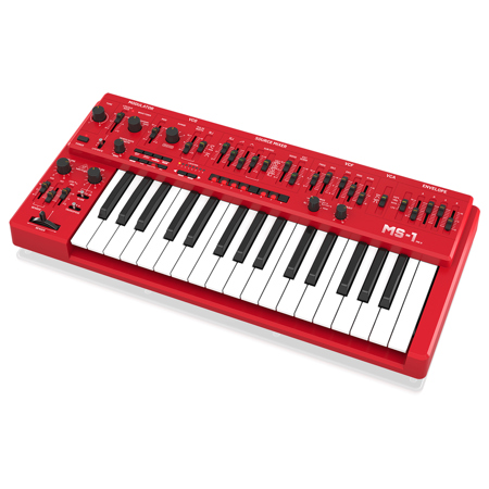 Behringer MS-1 MK II-RD 32-Key Analog Monophonic Synthesizer, Red
