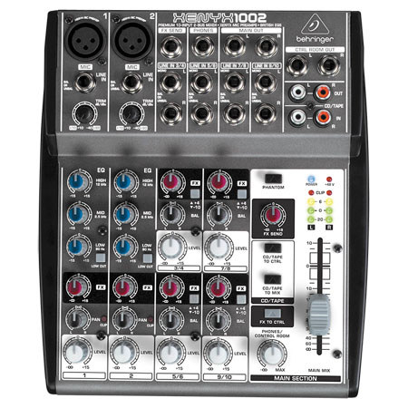 Behringer XENYX 1002 10 Channel Audio Mixer 0601-AHQ86-US1