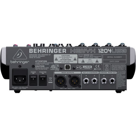Behringer XENYX 1204USB Premium 12-Input 2/2-Bus Mixer 0601-ACM86-US1