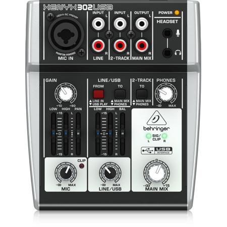Behringer XENYX 302USB Premium 5-Input Mixer with Mic Preamp and USB/Audio Interface