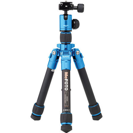 MeFOTO Daytrip Mini 2-Section Aluminum Tripod Kit w/Q00 Ballhead & QR - Blue
