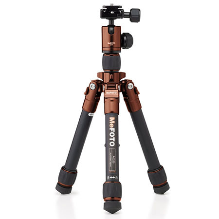 MeFOTO Daytrip Mini 2-Section Aluminum Tripod Kit w/Q00 Ballhead & QR-Chocolate