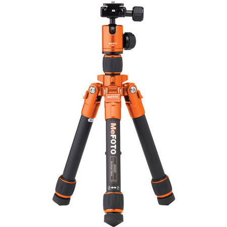 MeFOTO Daytrip Mini 2-Section Aluminum Tripod Kit w/Q00 Ballhead & QR - Orange