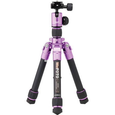 MeFOTO Daytrip Mini 2-Section Aluminum Tripod Kit w/Q00 Ballhead & QR - Purple