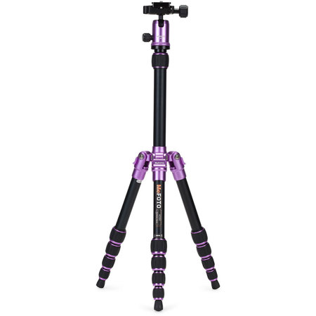 MeFOTO Backpacker 5-section Aluminum Tripod with Q Series Ball Head, Purple