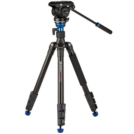 Benro A2883F 4-Section Travel Angel Aero-Video Aluminum Tripod with S4PRO Head