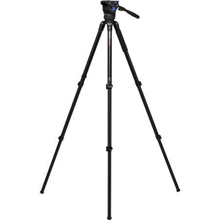 Benro A373F Series 3 3-Section Al Video Tripod with BV6 Head & QR13 Video Plate