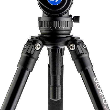 Benro A373T Single Tube 3-Section Aluminum Video Tripod with BV8H 75mm Bowl Head