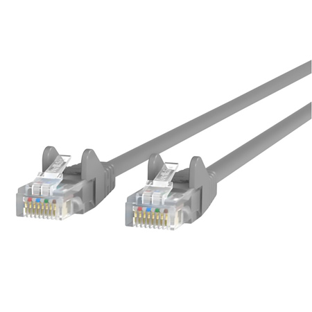 Belkin 25' 24 AWG 550MHz Cat6 Snagless UTP Ethernet Patch Cable, Gray
