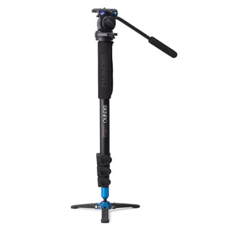 Benro A48FB Video Monopod with AL Flip Lock, 3-Leg Folding Base